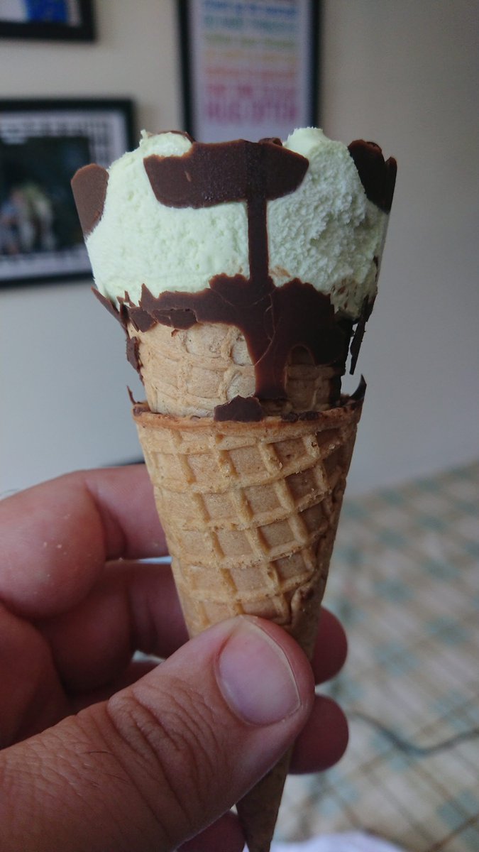 lifechooser's tweet image. I found it! Send me your address Andy, I'll post the cone on to you! #doublecone