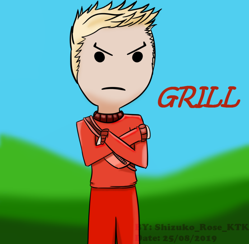 Shizuko___Rose's tweet photo. Fanart of @grillburns 

Love your videos! :"D https://t.co/fwtdBprSjf
