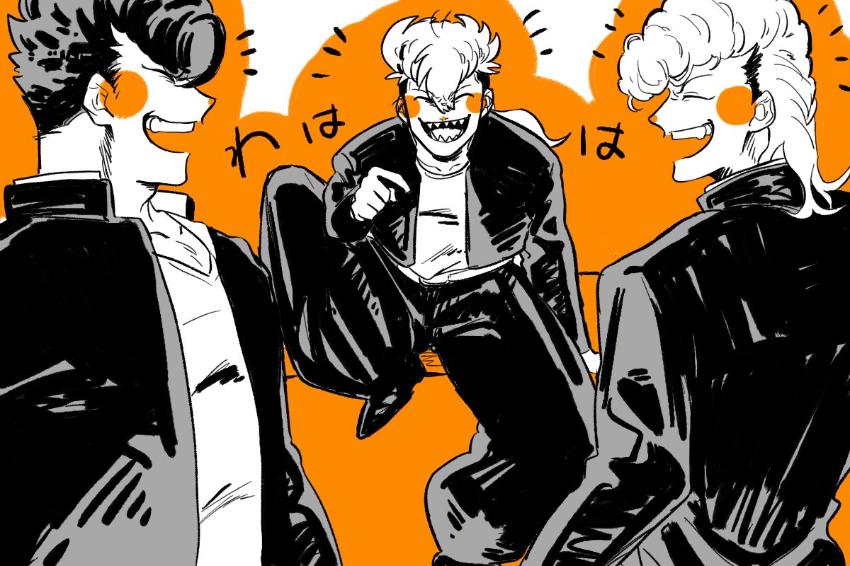 ワンドロみたいな落書き量産してる🐺
#天ノ川高校ツッパリ道ケルベロス
 #天ノ川高校ツッパリ道 