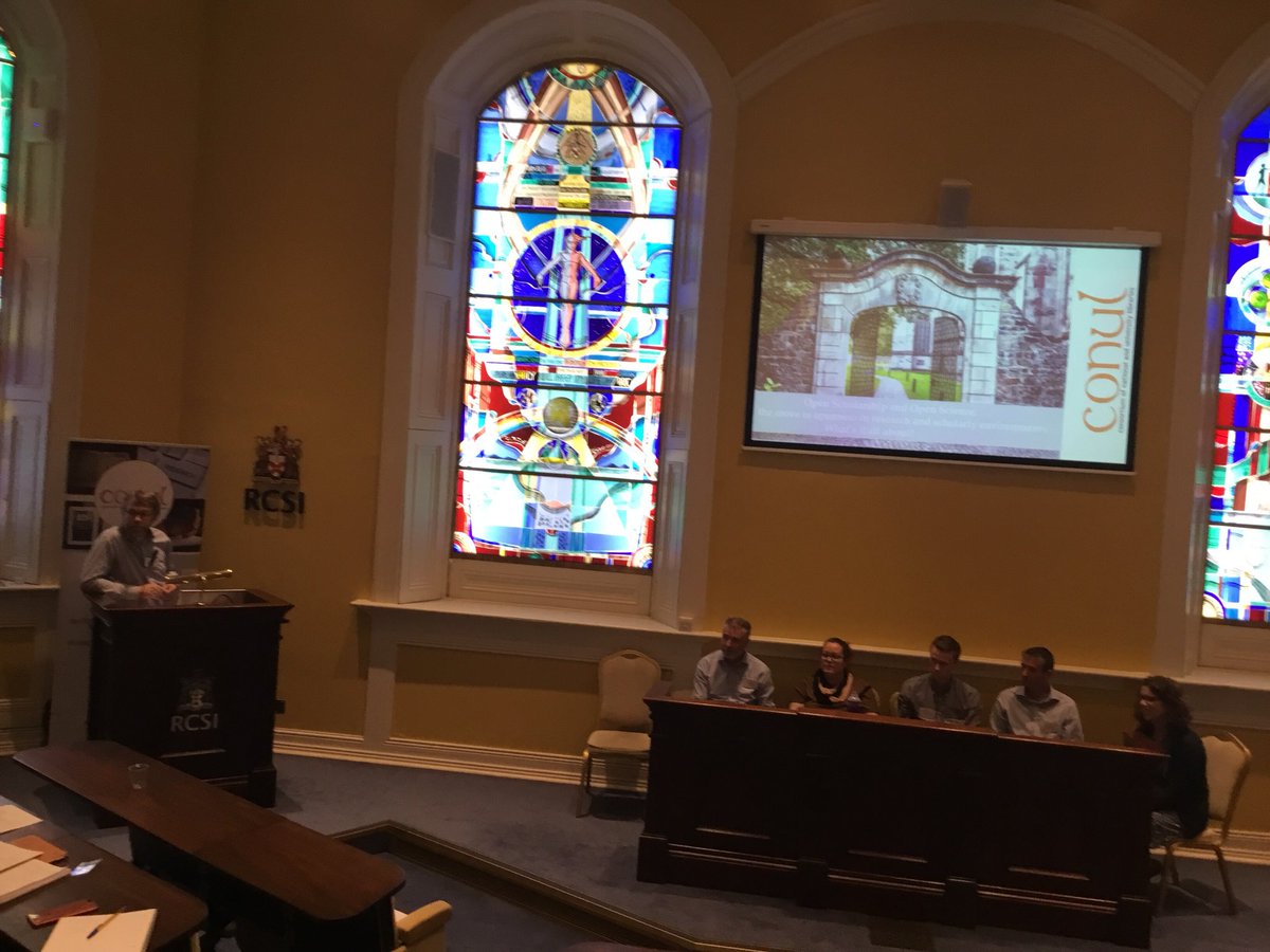 conulireland's tweet photo. Final thoughts from the panel on #libraries & #OpenScience #openscholarship, we need to keep driving awareness across our institutions, building on funder requirements, leveraging metrics & more. Thanks for a great day! #conultd #conulresearch https://t.co/wXvbLzVsyM