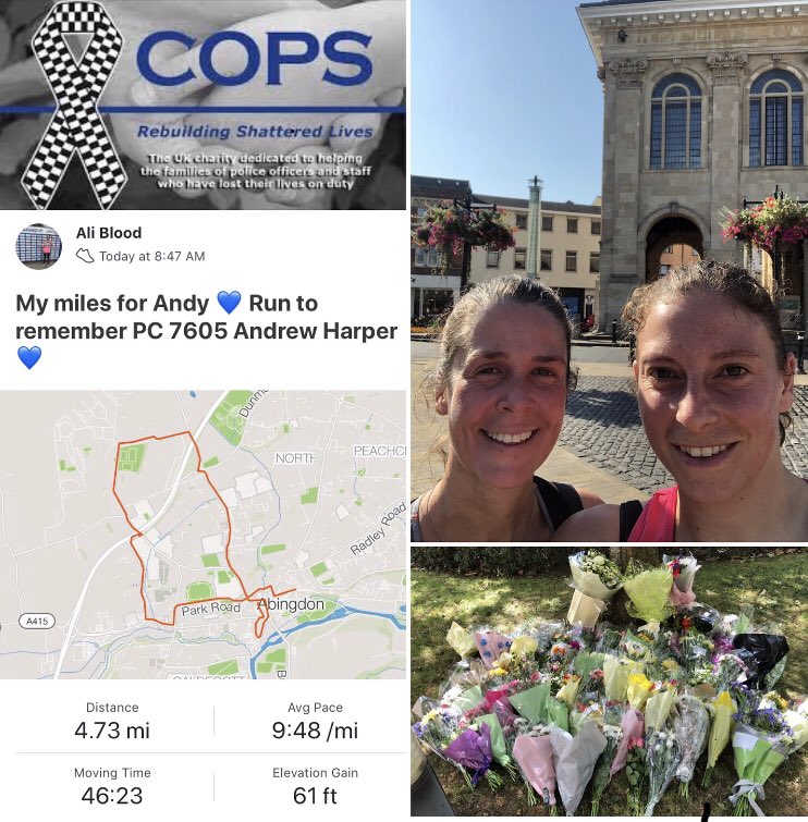 alsblood's tweet photo. We ran for Andy this morning, who was our colleague at #Abingdon ๐ 7.605 km with a pause for a moment of reflection at our station. ๐ #RIPAndrewHarper #PC7605 #BlueLightFamily @ThamesVP @UK_COPS @marathon_sam https://t.co/k2omMALrWg