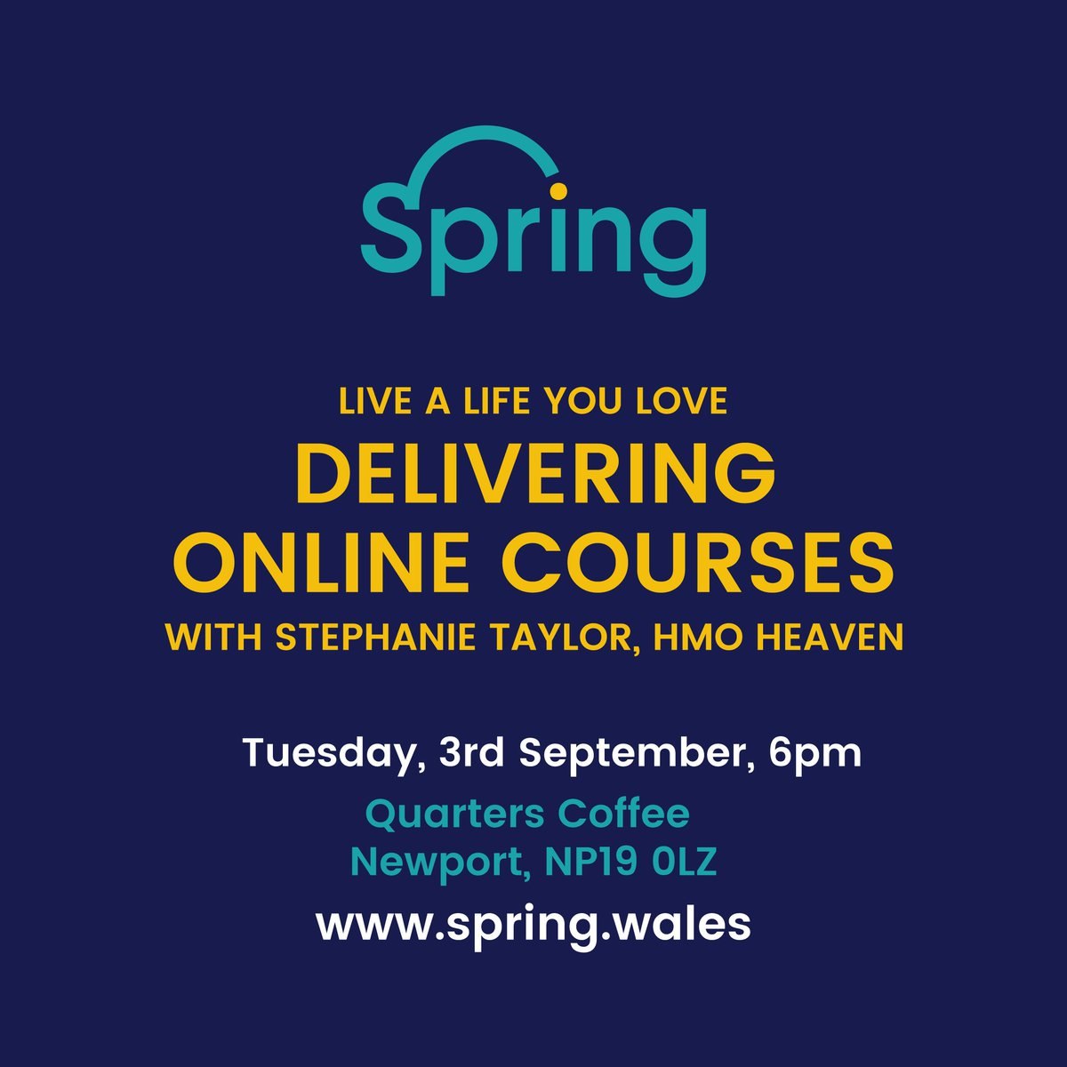SpringWales's tweet image. We&apos;ve launched details of our next event! Join us for a great evening, we&apos;ll be discussing property and online courses with @HMOHeaven to help you live a life you love.

BOOK NOW: spring.wales
