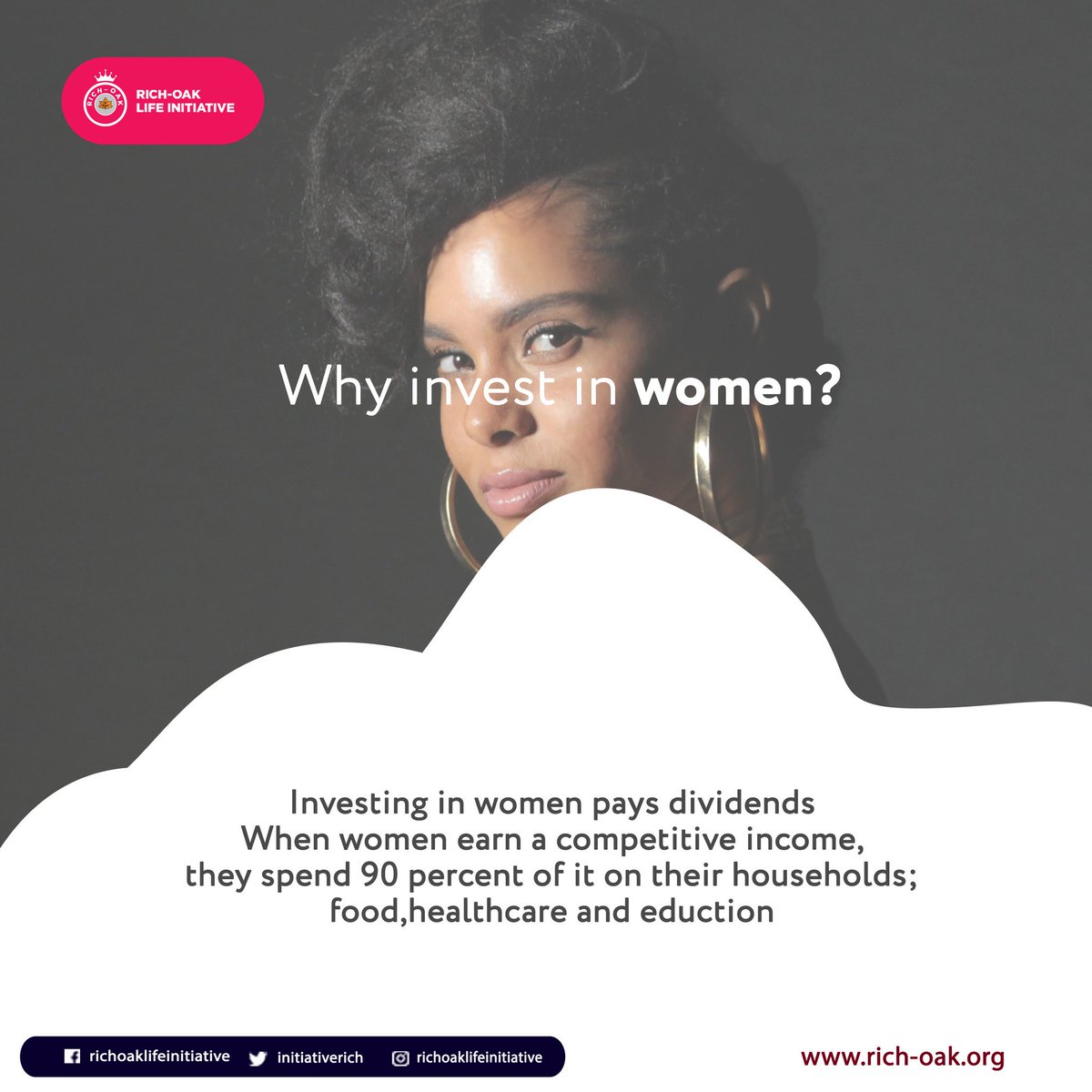 InitiativeRich's tweet photo. Women play a great role in moulding and building a Nation. If we therefore want national transformation, we should be ready to invest in her. Join us today .

#mondaymotivation https://t.co/FR6IZRrS31