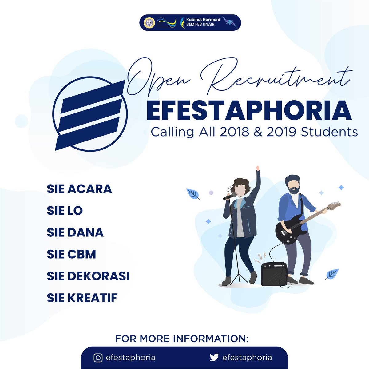 [CALLING ALL 2018 &amp; 2019 STUDENTS]

With a heart full of pride, we present The Biggest Economic Event!!!

ECONOMIC WEEK 2019
- Millennials Empower the World -

bit.ly/opreceweek19

#EconomicWeek2019
#ItsTimeForMillennials
#TheProdigiousEWeek
#BEMFEBUNAIR
#FEBSATUAIRLANGGAJAYA