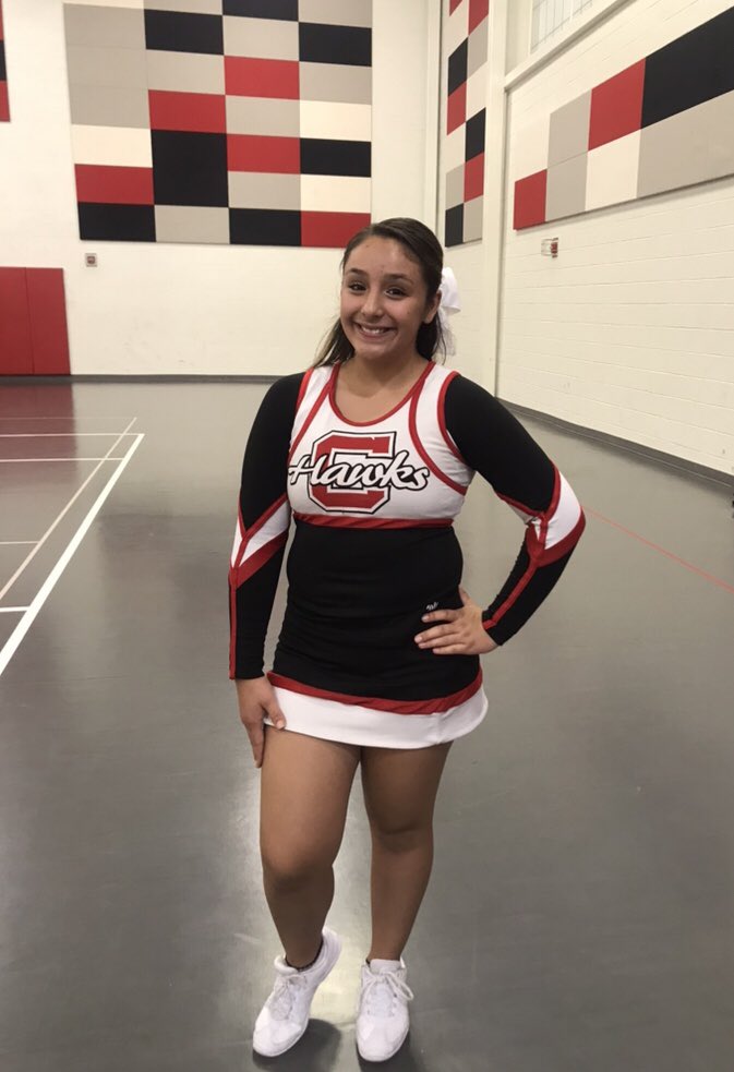 CentennialHawk's tweet photo. Happy Birthday to Varsity Cheerleader Mercedes Hernandez🎁🌺🎂.  Your CHS Cheer family hopes you have a wonderful day!!! https://t.co/aTHNzl9TbY