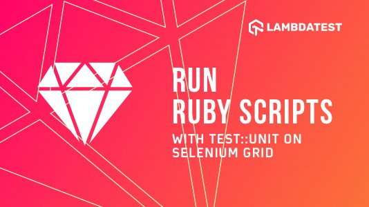 lambdatesting's tweet image. Now you can run your automation scripts using Selenium with Test::Unit on LambdaTest online grid of 2000+ real desktop browsers and real operating systems.🚀
bit.ly/2zl6WA3
#automationtesting #seleniumtutorial #seleniumtesting #seleniumgrid #browsers #Ruby