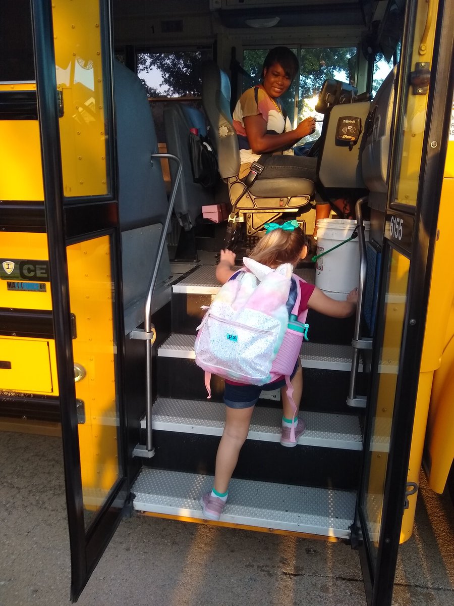It's official! She is ready for Kinder!! So excited to ride the bus! <a href="/CopelandCFISD/">Copeland Elementary</a>