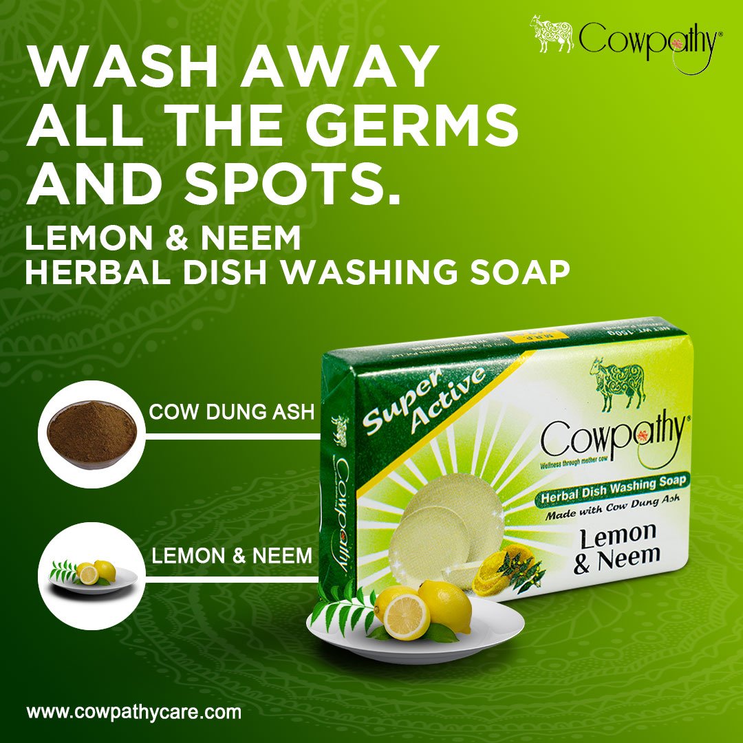 CowpathyCare_'s tweet photo. Herbal Dish Washing Soap from #Cowpathy is made up of cow dung ashes, lemon &amp; neem which not only cleans your dishes well but also washes away all the germs. Get clean dishes and soft hands always.

#OrderOnlineNow! https://t.co/DXHuprjkBG

#organic #panchgavya #panchagavya https://t.co/qfgVva8Em8