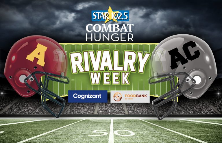 STAR1025's tweet photo. If you see @ankeny_jaguars Sophie Bergan in the hallways today, give her a high five, and say "I heard you on Ken, Colleen, and Kurt this morning!"
(and if you missed it, you can lie, but then listen to it here)
https://t.co/ULIaIVaJkO
#combathungerrivalryweek https://t.co/Llec4Xmnrf