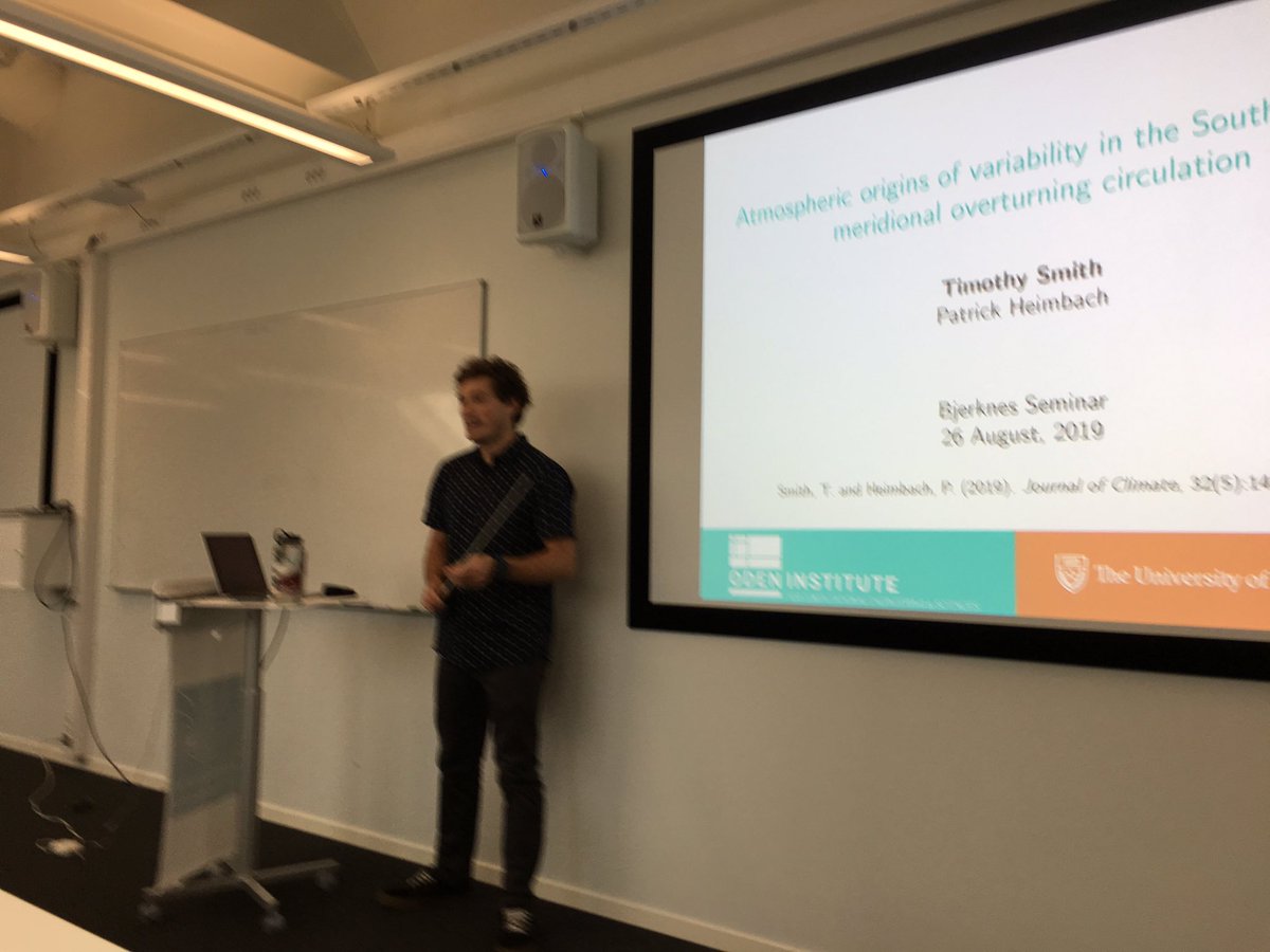 nissenjo's tweet photo. Attributing South Atlantic Meridional Overturning Circulation variability - Tim Smith @UTAustin explains sensitivity of SAMOC to wind stress and ENSO at #UiB @BjerknesBCCR today  #mitgcm #ecco #adjointmodel 
https://t.co/Lw1xmoEZNH https://t.co/SsrRY7moNp