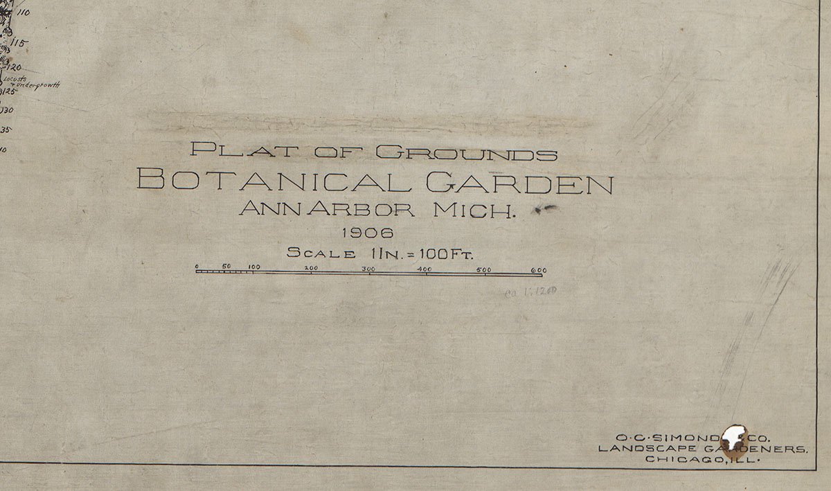 UMichLibrary's tweet photo. Plat of grounds. Botanical Garden, Ann Arbor, Michigan. O.C. Simonds & Co., 1906. #MapMonday #ClarkLibrary https://t.co/a9csRfJu7E