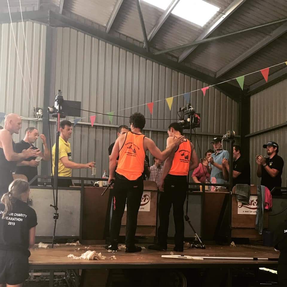 CulmValleyYFC's tweet photo. We're very proud to say a MASSIVE congratulations to James Westcott and Stuart Persey who managed to complete their mammoth 24 hours shearathon in aid of @mssocietyuk - a total of 1135 sheep we're shorn!! 🐑✂️ Such an amazing achievement 🙌 @devonyfc @nfyfc https://t.co/WA6QsoNBIl