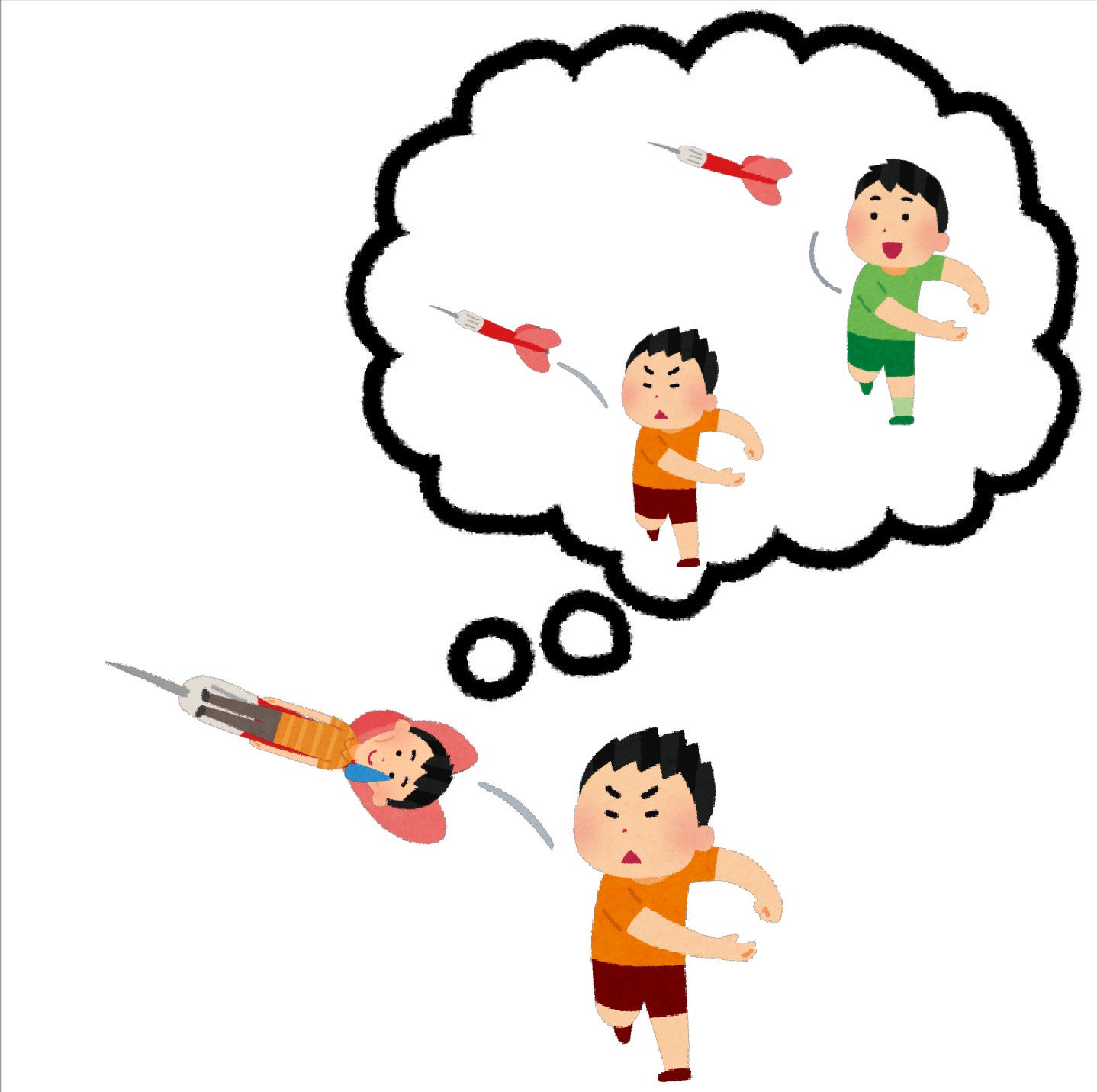 まいチクをいらすとやで再現 Sur Twitter Dayukoume 再現難易度 使ったイラスト 6枚 ふきだしのイラスト ダーツの矢の イラスト ボールを投げる男の子のイラスト 石を投げる男の子のイラスト 痩せた男性のイラスト 漫符のイラスト 汗 まいにちチクショー T