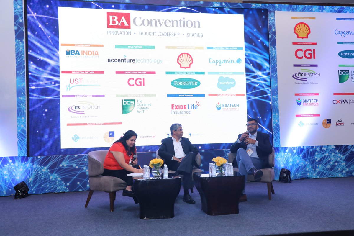 ConfHorizon's tweet photo. Panel discussion on "Supercharging your #CX strategy" at the #ConfHorizon Conference moderated by Vasupradha S from @Forrester, Panelist: Harshit Desai from @abcapita and Gopal Krishna Sharma from @Fiserv.

#BAConvention2019 @BAConvention #CustomerExperience #CXStrategy #UX #Data https://t.co/099TAjTAXo
