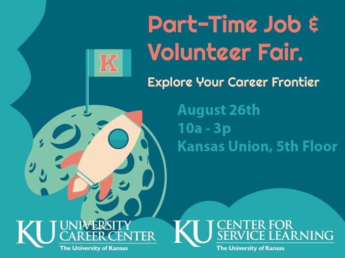 Kuorientation's tweet image. Today is the day--check out the part-time job and volunteer fair #HawkWeek