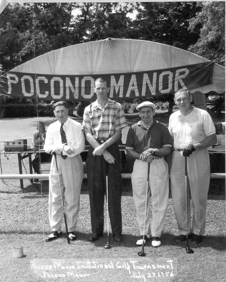 POCONOMANOR's tweet photo. Enjoy this #MondayMemory of the Pocono Manor Invitational Golf Tournament from 1956. #playwherethemastersplayed #poconomountainsgolf #poconosgolf #nationalhistoricdistrict #manormemories https://t.co/8LSZIlNmKI
