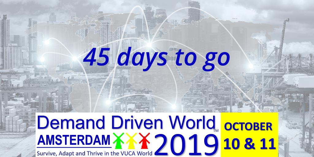 HighImpactCS's tweet photo. 45 days to go until #DDW2019 #DemandDrivenWorld2019. Major #ddmrp &amp; #demanddriven case studies from leading global companies. We have a special discount code for your registration to Demand Driven World 2019 – Contact us (https://t.co/nJgFvW1MOY) for details. #ascm #apics https://t.co/LBHsSmzK8Z