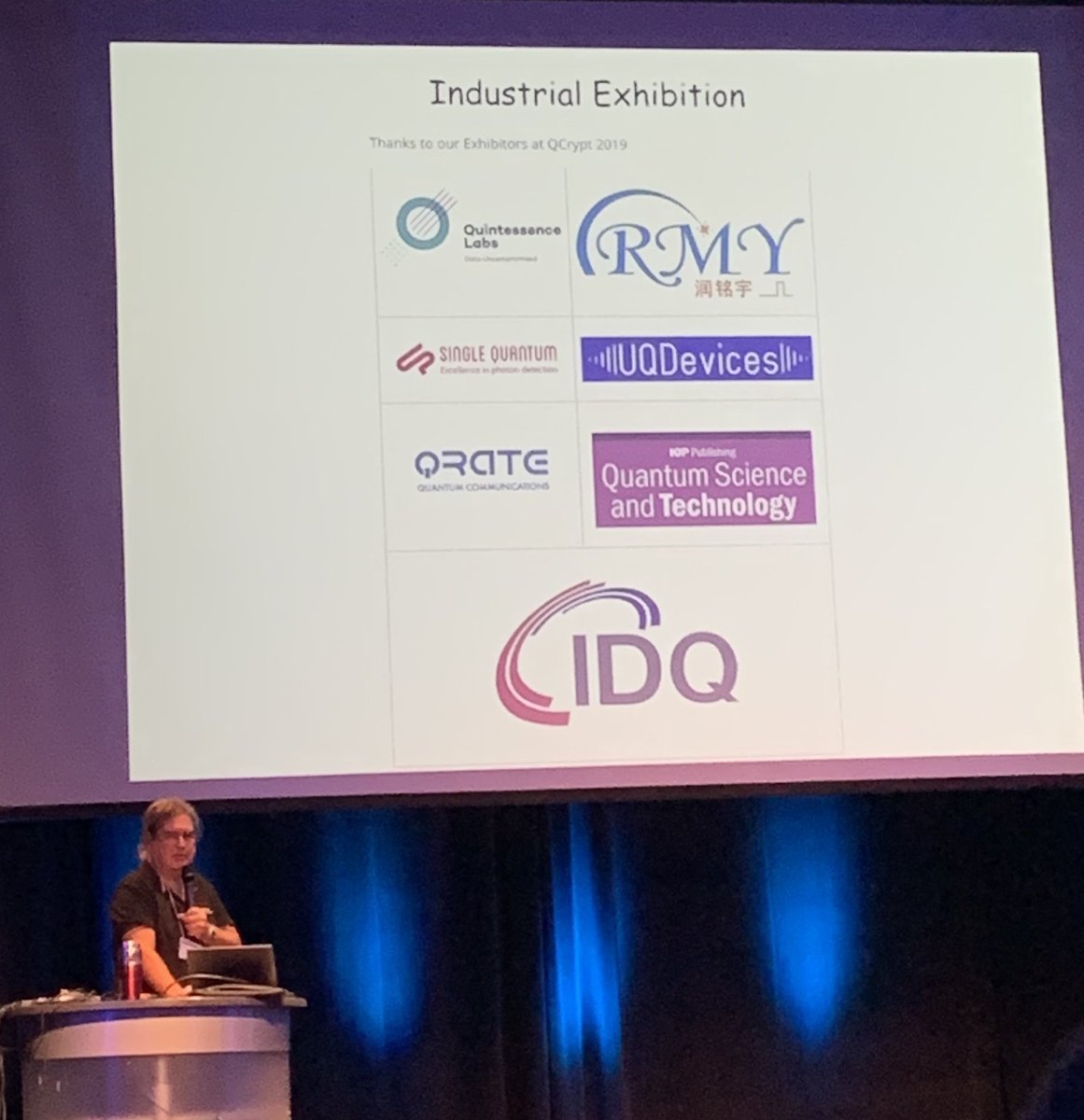 QuantSciTech's tweet photo. For the fourth year in a row, we are proud to sponsor the #qcrypt conference! Visit the @IOPPublishing booth in the exhibition area through Friday! #qcrypt2019 https://t.co/rgn6Q5MjuX