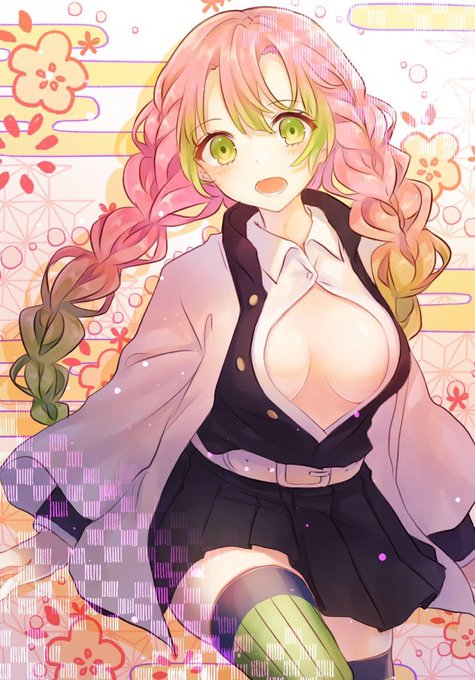 ʚ ソフィ ɞさんがTwitterに投稿した甘露寺蜜璃(鬼滅の刃)のイラスト。