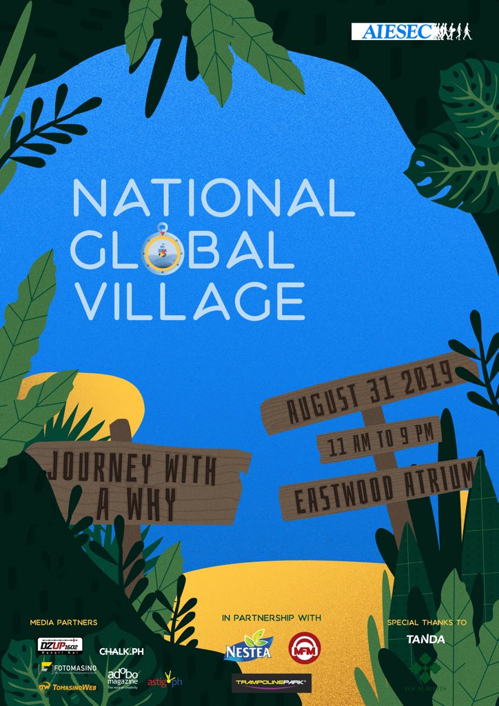 The adventure’s only about to unfold. Let’s begin our #JourneyWithAWhy together. 🍃

National Global Village: Journey with a Why
August 31, 2019
11 am-9 pm
Eastwood Atrium

➡️ bit.ly/NGVPHL2019 ⬅️

#GlobalVillagePHL