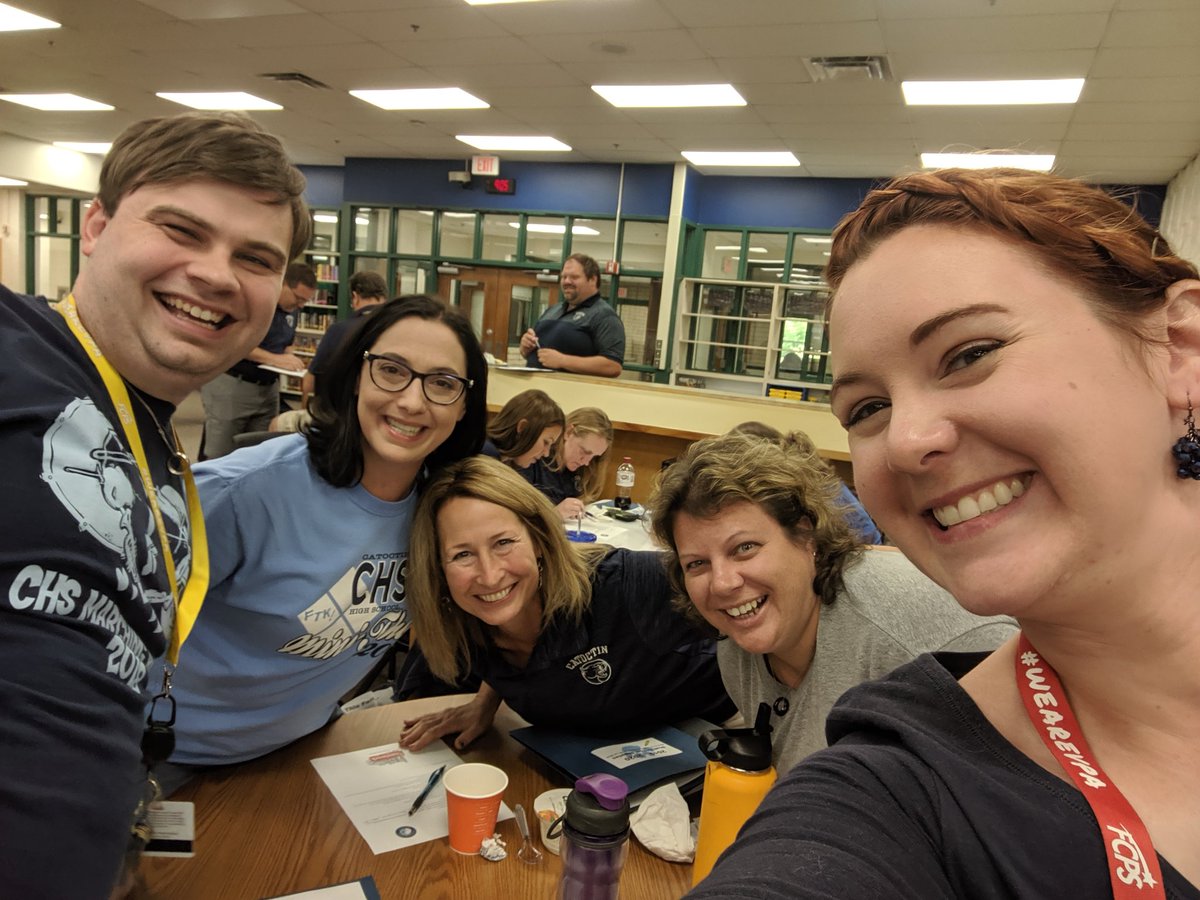 FelmetFCPS's tweet photo. Team competition with Team Old Bay for @FCPSELITE , #ELITEPlus . This is what teachers do when students aren't here yet. https://t.co/jSr4IQyYLT