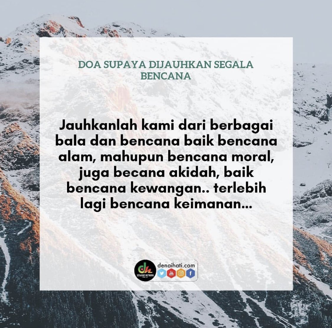 sunnahourlife's tweet photo. Doa dijauhkan daripada segala bencana. https://t.co/dwwFAbOmVj