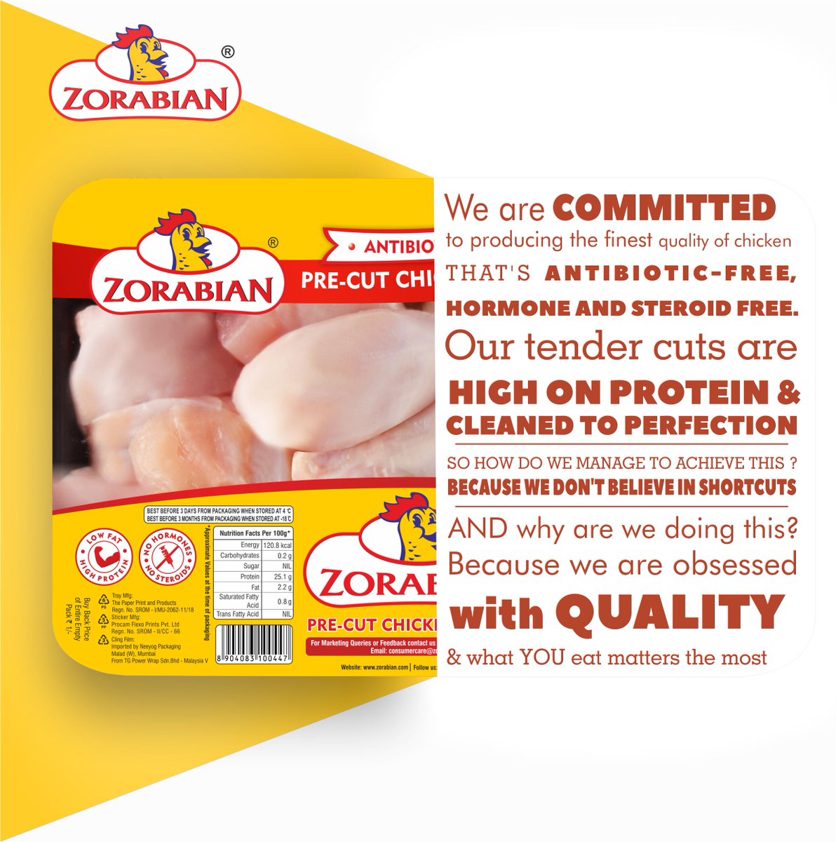 We want to contribute to your health while offering convenience - no better way to achieve this than providing you with quality chicken. #ZorabianChicken #QualityFirst