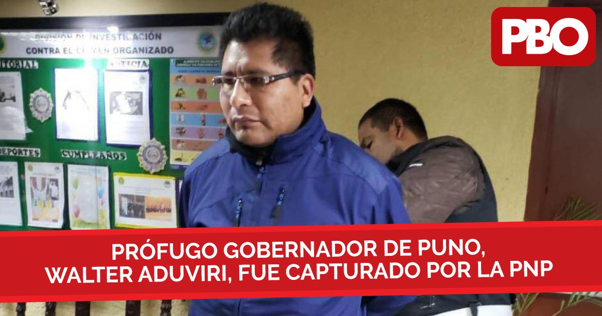 PBOPeru's tweet photo. #WalterAduviri: "La #Policía me ha traicionado, me iba a entregar”
➡️Gobernador de #Puno estaba en clandestinidad desde el 5 de agosto tras ser condenado a 6 años de prisión efectiva por caso #Aymarazo
#PBOdigital
#PhillipButters #PBO #Vizcarra #Phillip #Butters #PBO #noticia https://t.co/l2nU7bjKzv