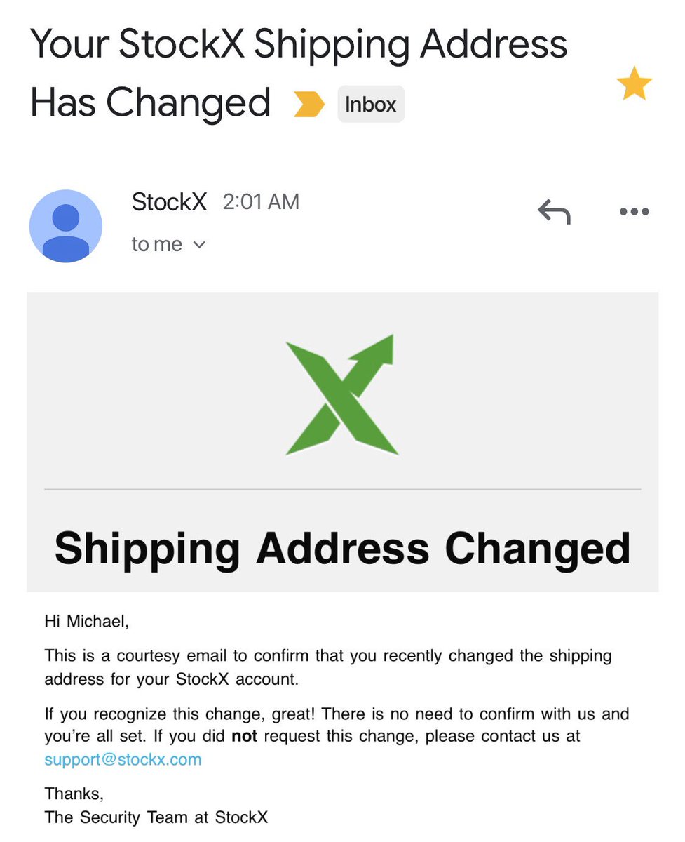 StockX auf Twitter: "Hey, thank you for reaching out to support