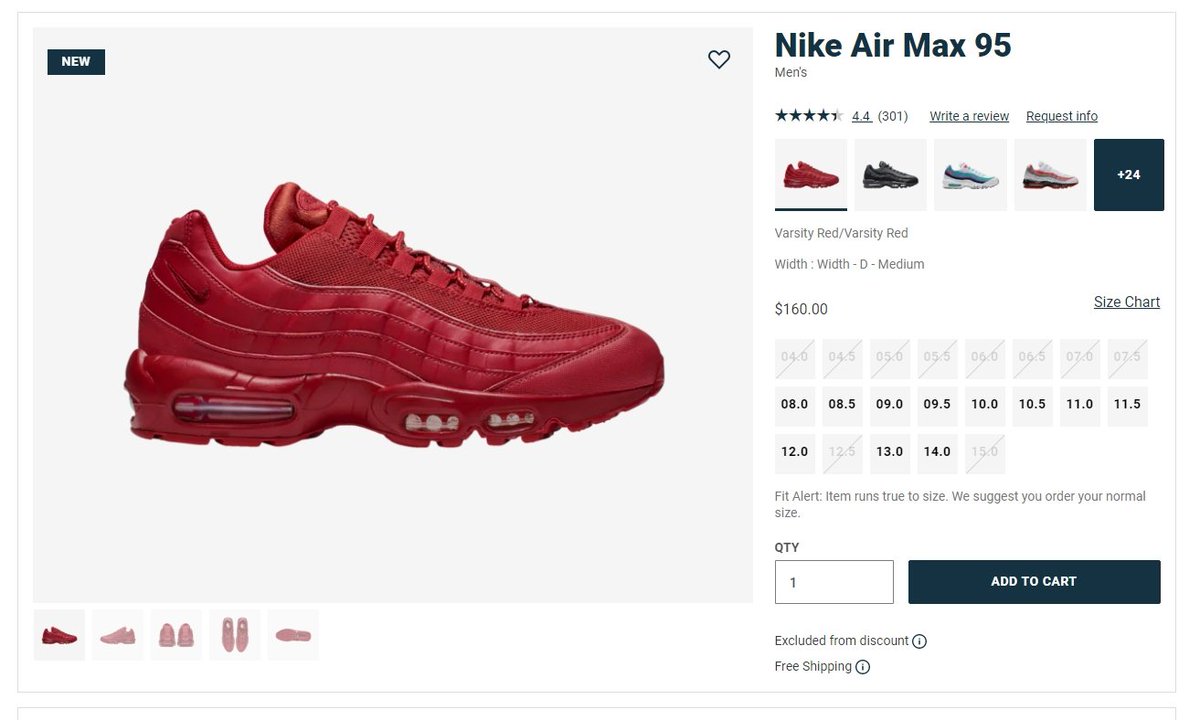 nike air max 95 triple red