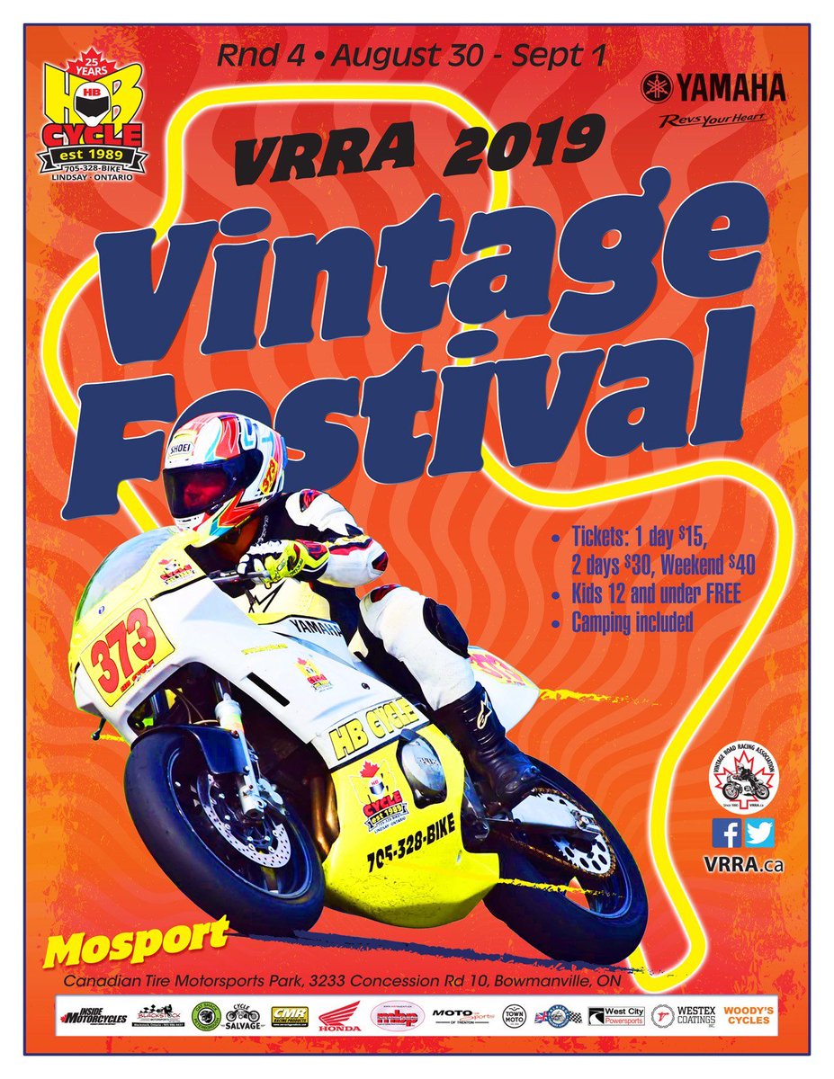 SRAEast's tweet photo. -FRIDAY-SATURDAY-SUNDAY-
Come check out all the racing action at #CanadianTireMotorsportsPark this weekend August 30th-September 1st, 2019 with the #VRRA! Our sidecar teams are eager to the hit the track at historic #Mosport!
#srasidecars #sidecarracing #hbcycle #ctmplife https://t.co/aC62XMc1Mr