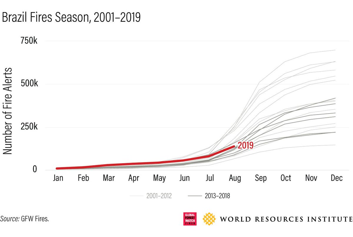globalforests's tweet image. August is only the beginning of #fires season in #Brazil. As the season progresses, more burning is likely. #AmazonForestFire bit.ly/33UfGLv