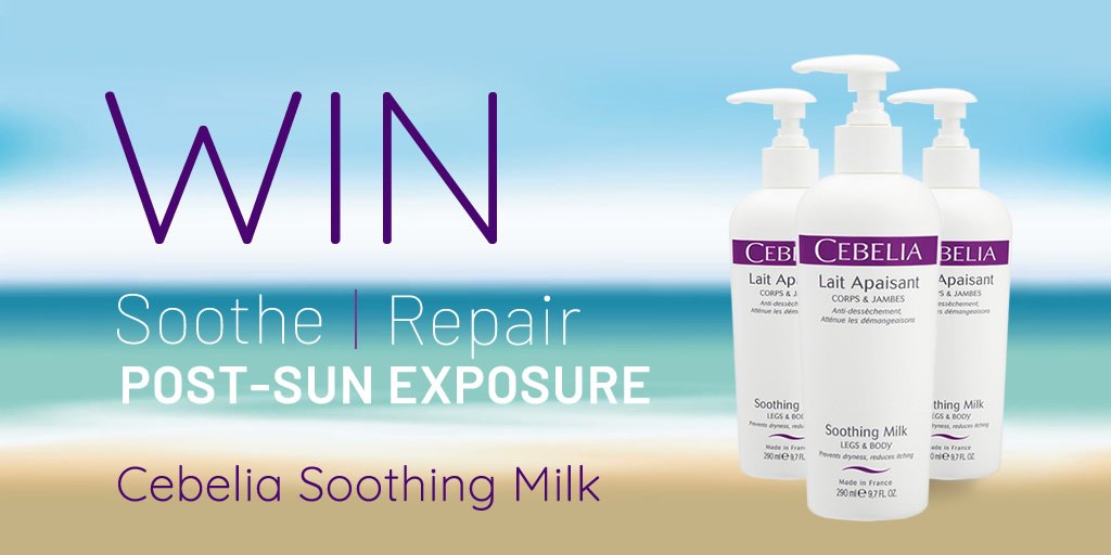 4Tmedical's tweet photo. ★AUGUST COMPETITION★ Follow us and RT this post for a chance to #win a #Cebelia Soothing Milk (Body &amp; Legs) to soothe and moisturise sun-parched skin. 
Ends 30/8/19. UK only. #giveaway #competition https://t.co/Tw2x1UrUQW