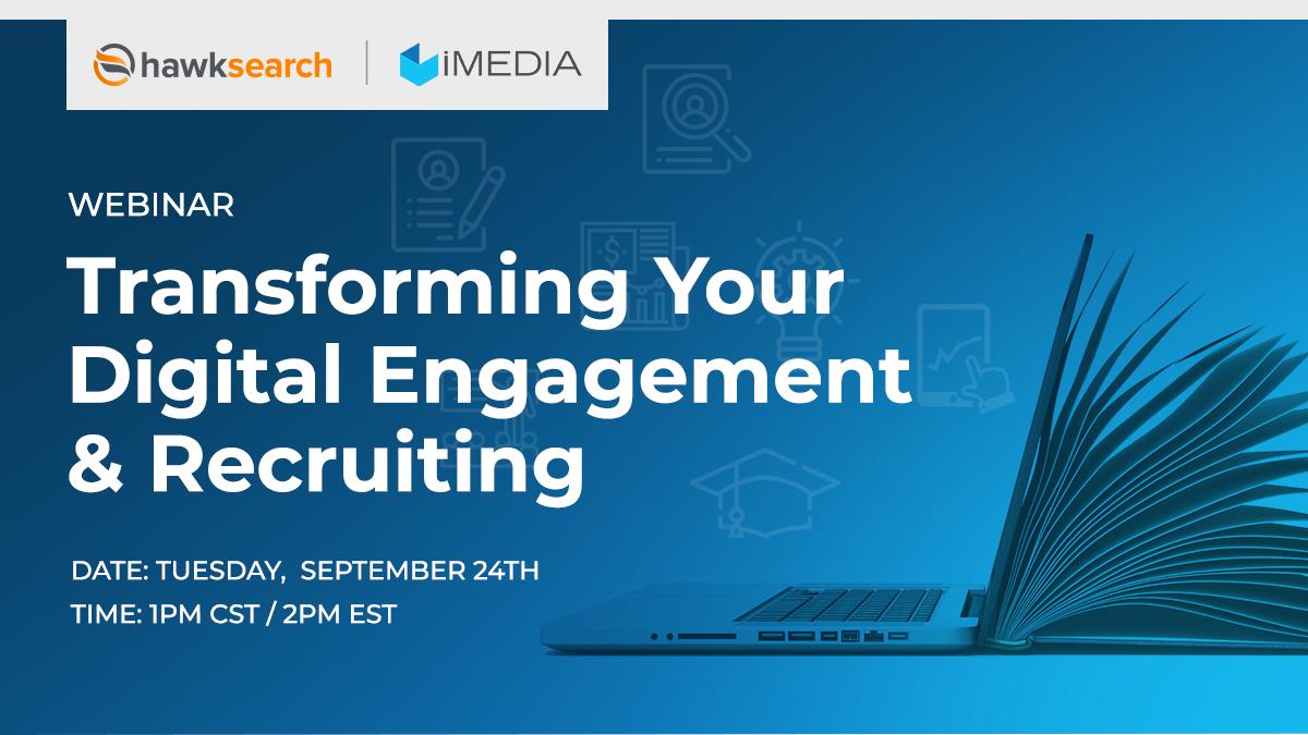 hawksearchAI's tweet photo. Join us and our partner @iMediainc for our #webinar! We’ll be discussing ways to overcome today’s digital challenges in the #highereducation space! #recruiting #admissions #digitalexperience #engagement https://t.co/Cwi9XBZ4sj https://t.co/XN16Z21UxL