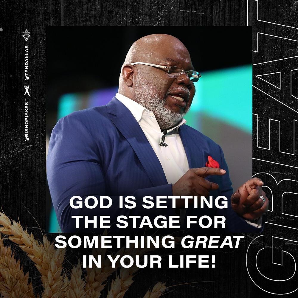 BishopJakes's tweet photo. The Lord continuously develops you for success. He is increasing your greatness, and will be your comfort on every side (Psalm 71:21). 

Watch #TheComeBackKid on the T.D. Jakes Ministries YouTube channel at https://t.co/6TB6JTyXkV! #TPHOnline https://t.co/1zXz4pvqzx