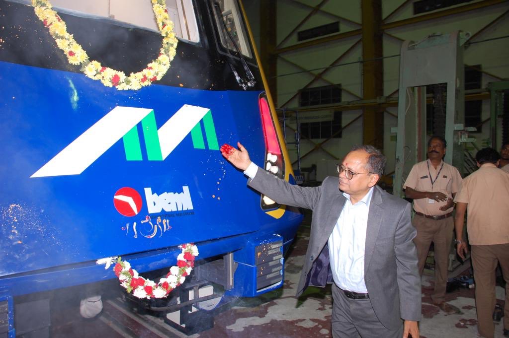 cmdbeml's tweet image. BEML mock car for Mumbai Metro being despatched ahead of schedule.