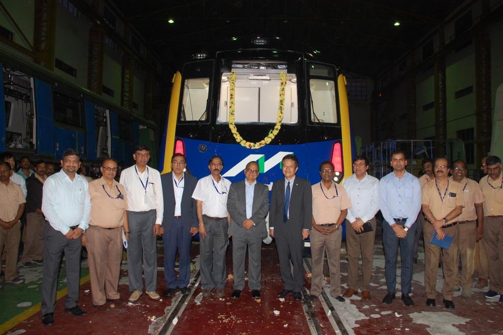 cmdbeml's tweet image. BEML mock car for Mumbai Metro being despatched ahead of schedule.