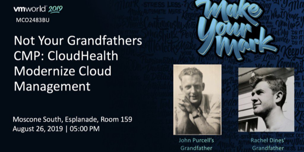 VMW_CloudHealth's tweet photo. Make sure to add this #VMworld session featuring @RachelDines &amp; @PurcellOutdoors to your agenda [MCO2438BU]. 🎉 https://t.co/IWfChj7Cng