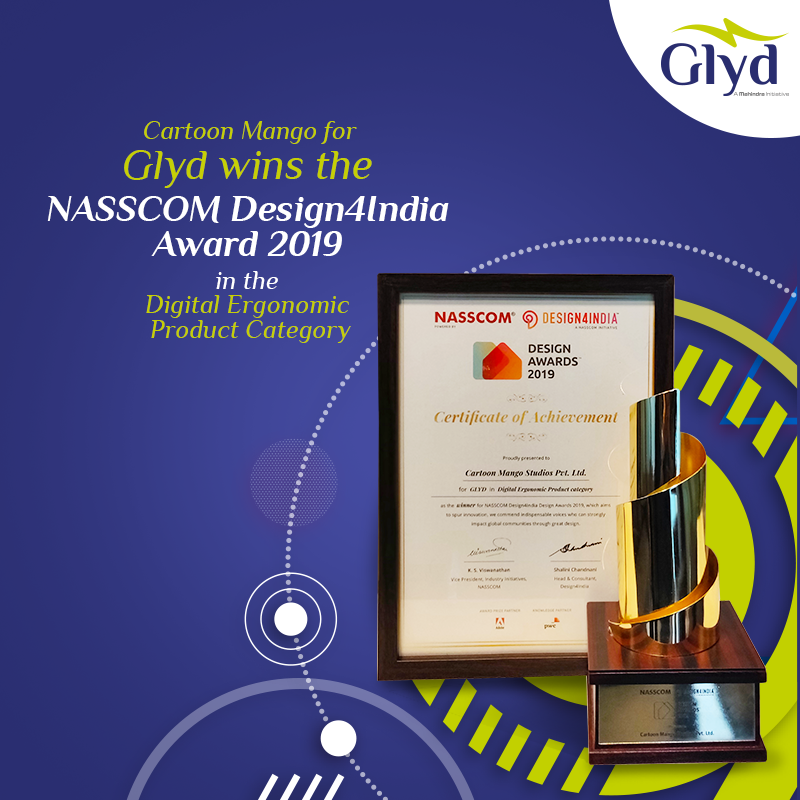 my_Glyd's tweet photo. Thank you @Design4India_ and @nasscom for this amazing recognition in #Design. With our focus on #sustainablemobility and #experentialcommute, Glyd aims to lead innovation across paradigms. Our partners @CartoonMango  have made this possible. Kudos. @anandmahindra  @ct_kannan https://t.co/Q0nWdhFFaf