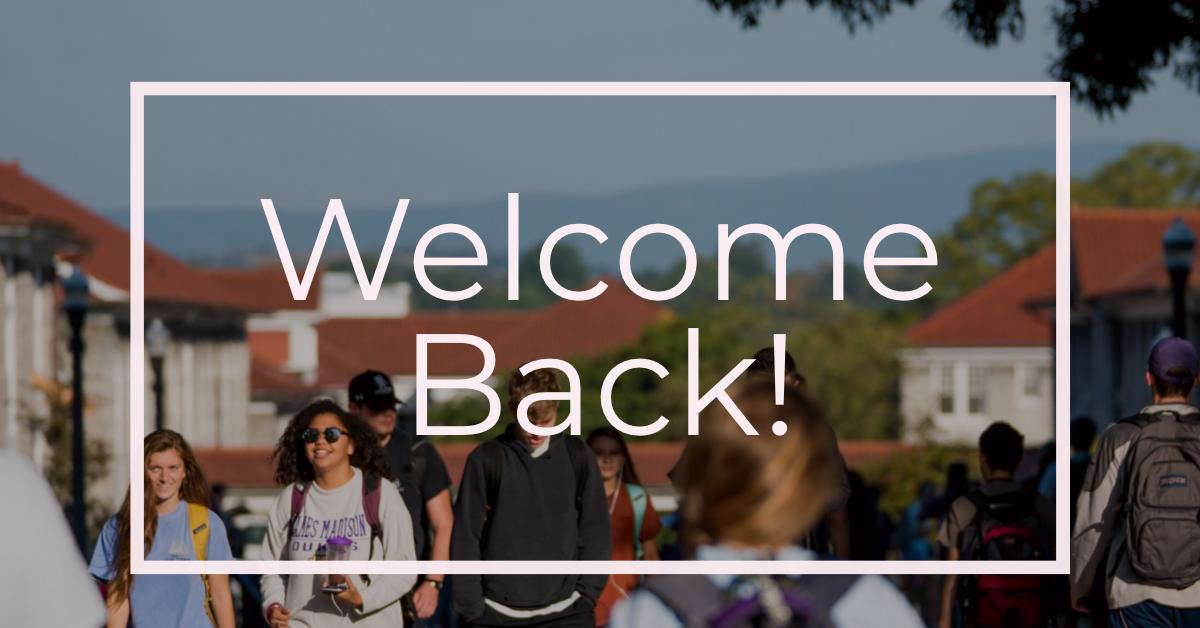 JMUMarketing's tweet photo. The Department of Marketing would like to wish all of our marketing majors a very warm welcome back to #JMU! https://t.co/R1eoSDvbER