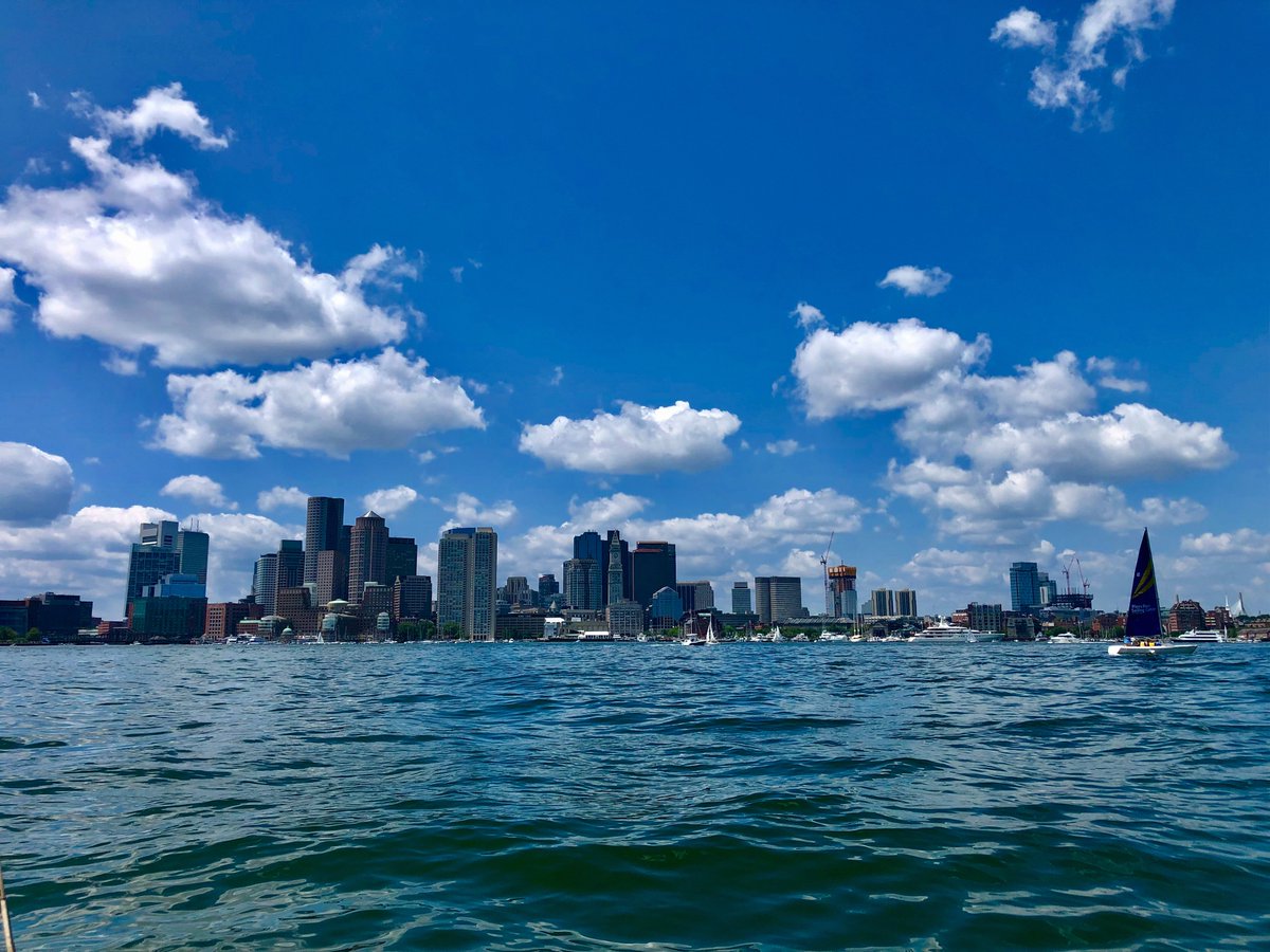 PeterFay79's tweet photo. Great summer sailing as a sighted guide and crew with the @CarrollCenter SailBlind program at @courageoussail in Charlestown.  Nothing like the view of the Boston skyline from the water. Can't wait til next year! #IBMVolunteers @IBMAccess https://t.co/PWSyrboD7F