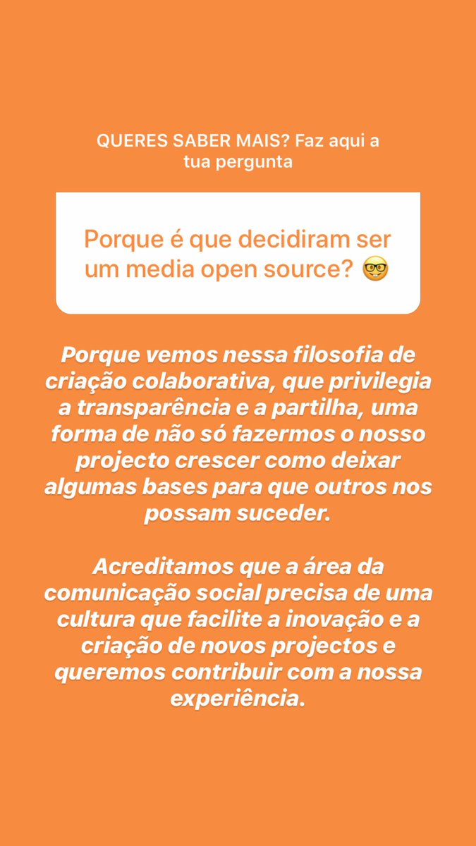 mruiandre's tweet photo. Na semana passada, fizemos um AMA (Ask Me Anything) no Instagram do @shifterpt. Recebemos perguntas muito fixes, algumas das quais sobre o "chavão" de querermos ser um MEDIA OPEN SOURCE. Afinal, o que é que isso significa?! Estas foram as nossas respostas.

#Shifter2020 https://t.co/sq2Uw5gjuN
