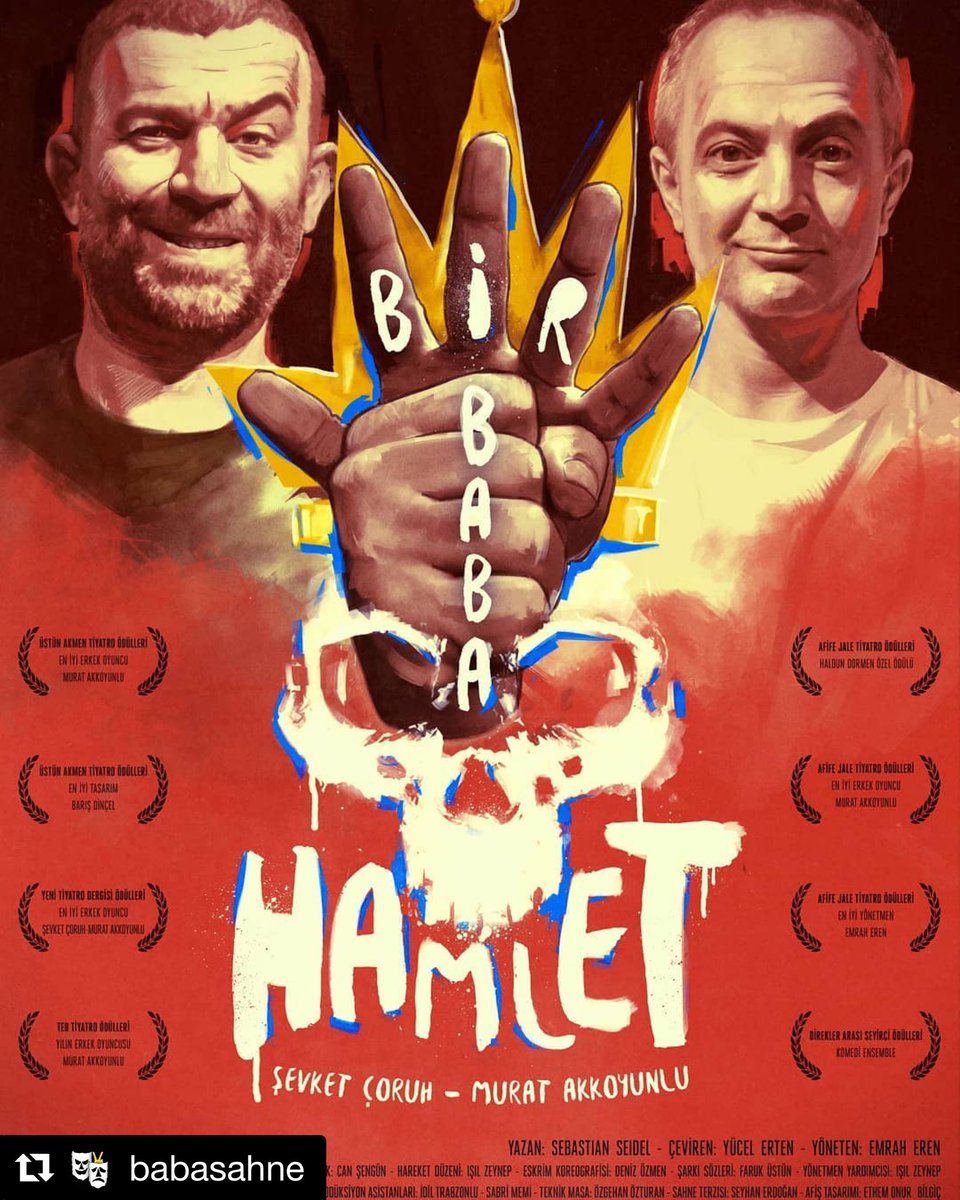 Yeni Sezonu 20 Eylül de 'Bir Baba Hamlet' ile açıyoruz! 
20 eylül #cuma 20.30
21 eylül #cumartesi 20.30
Biletler babasahne.com da!
Gişemiz 1 Eylülden itibaren açık 
0216 700 11 11
#YeniSezon #BirBabaHamlet