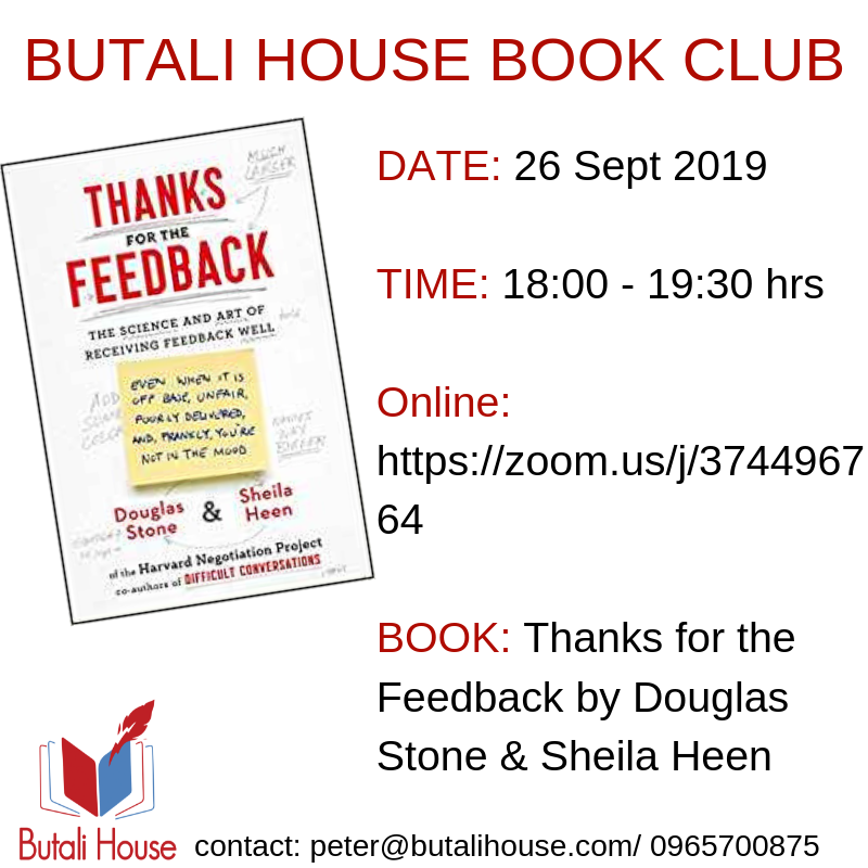 ButaliHouse's tweet photo. We swim in an ocean of feedback. Bosses, colleagues, customers—but also family, friends, and in-laws.... We know that feedback is essential for healthy relationships and professional development—but we dread it and often dismiss it. https://t.co/6ZDtUEqwwl