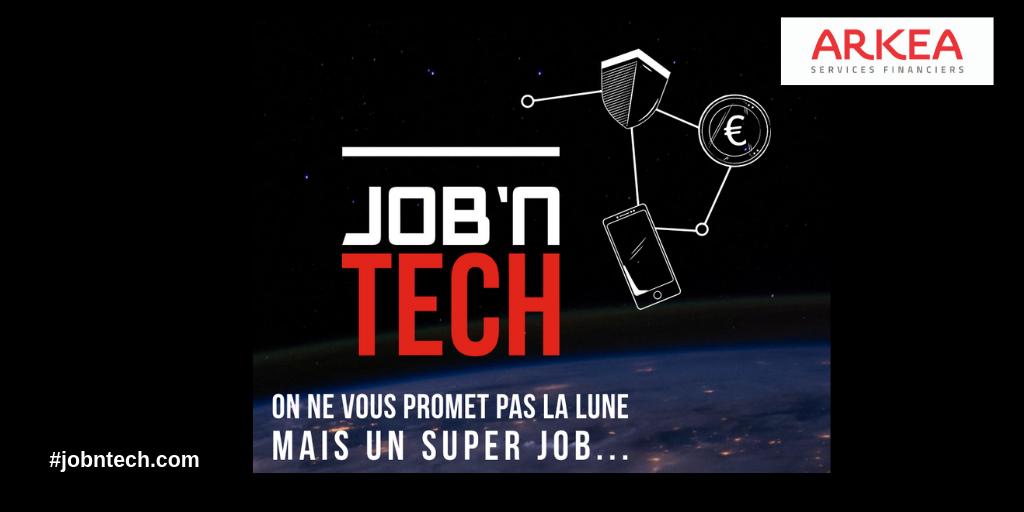 #emploi Evénement recrutement le 19/09 à Paris : Arkéa vous invite à rencontrer vos futur(e)s collègues ! #banque  #IT. Plus de 300 postes seront à pourvoir d'ici à 2020 dans toute la France. 
Infos : bit.ly/jobntech
Inscription : jobntech.com