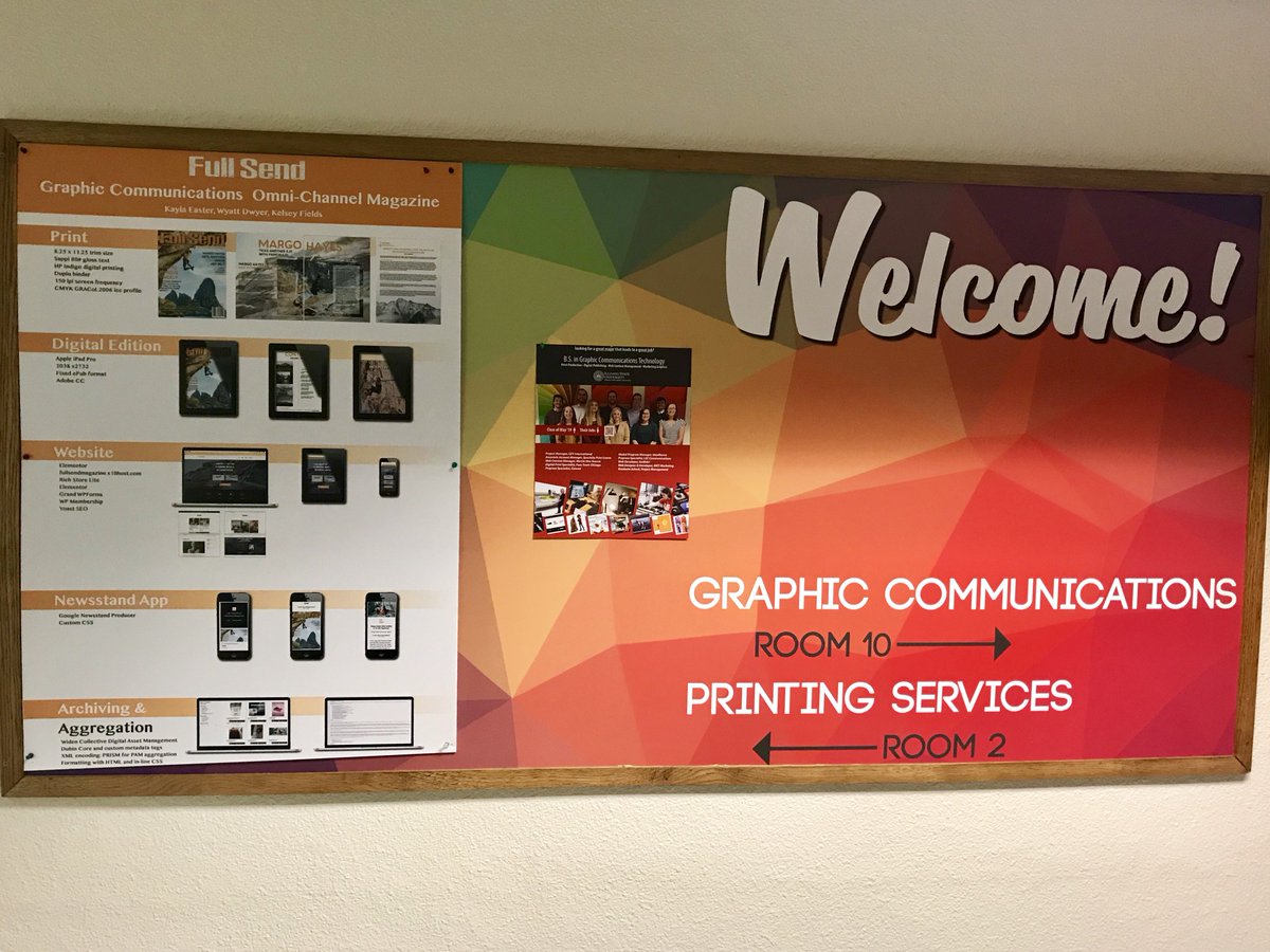 GC_ISU's tweet photo. This year, we’re focusing on making our lab a more colorful and creative place! To us, it is very important to be able to display projects that the students work hard on, so we are creating an environment where that can be done effectively. #colors #projects #graphics #ilstu https://t.co/WEbprMMfr3