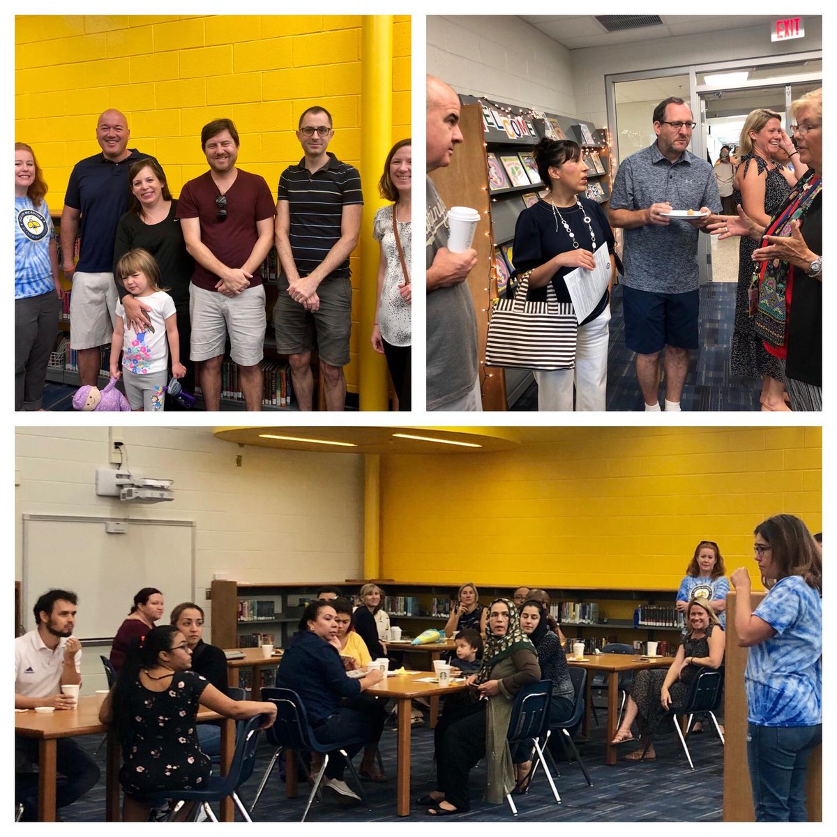 PTAHMES's tweet photo. Thank you to everyone who joined us for coffee and doughnuts this morning! We wish all our teachers, students and parents a fantastic first day @HollinMeadowsES #firstdayfairfax #firstdayHMES #OurHMES https://t.co/vRfbutoBcd