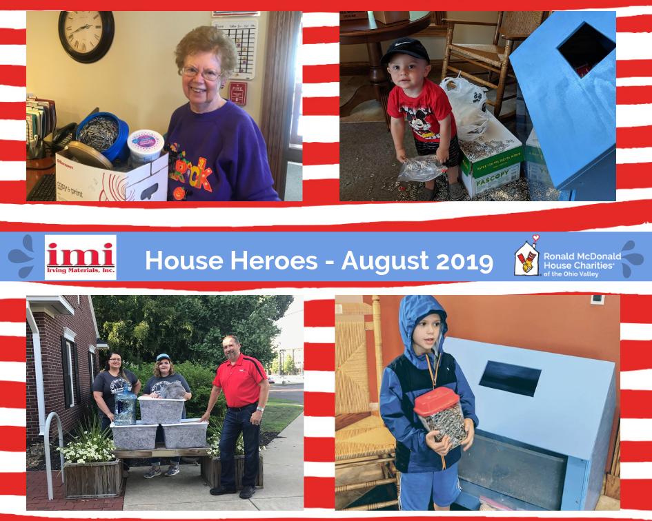 Thanks to our imi House Heroes this month: All those who pull together and collect pop tabs in support of RMHC of the Ohio Valley. You are #KeepingFamiliesClose. Thank you so much for making a difference! #imiHouseHeroes #MakeaDifferenceMonday