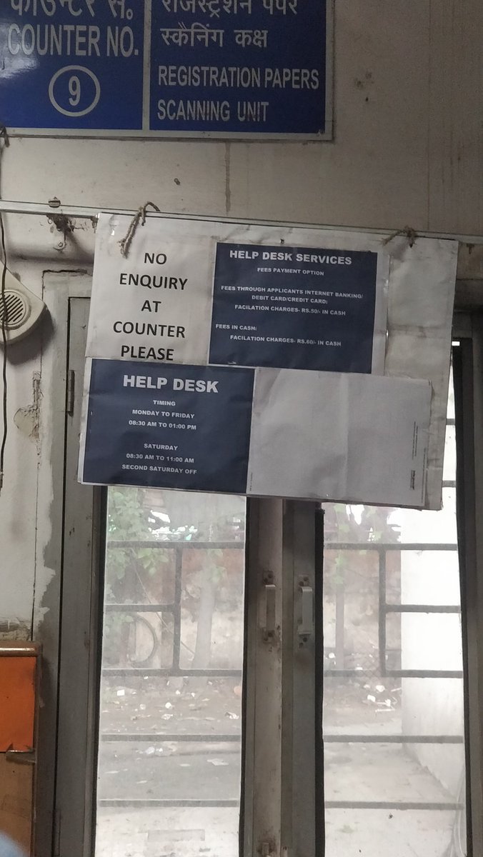 anil_yadav94's tweet photo. In the name of facilitation charges Rs. 50 nd Rs. 60 are being charged at Transport dept zonal office central Delhi Sarai kale Khan. No receipt. Even for making a payment of ₹50 additional ₹50 had to be paid.Plz take action @MORTHIndia @ArvindKejriwal @TransportDelhi @PMOIndia https://t.co/sLwL7tseOo