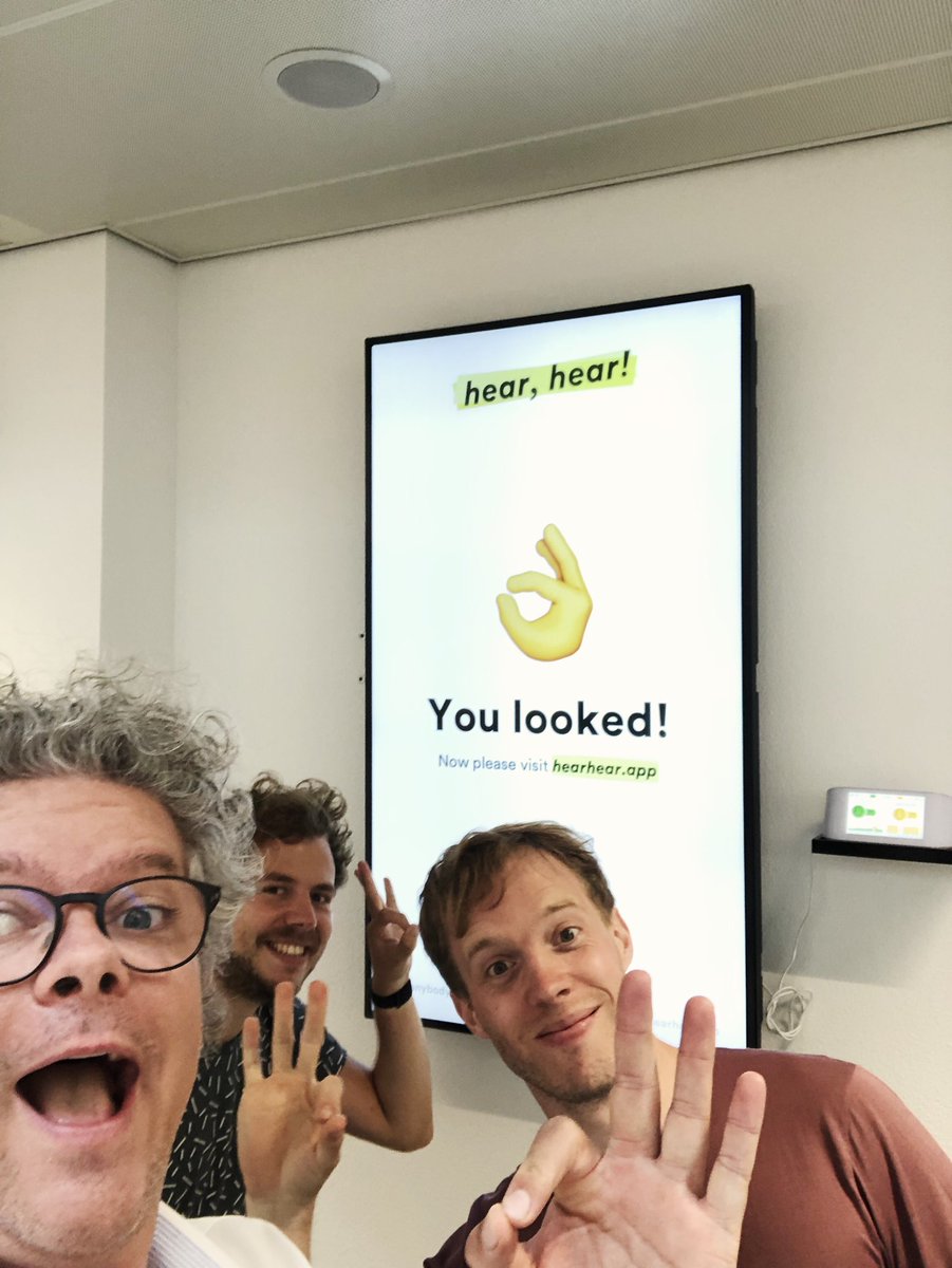 hearhearapp's tweet photo. Whaaat!!!! Our first “ad”, thanks to @EpicenterAms for entertaining @hiddevdploeg silliness. https://t.co/NzJ0xg9s9O